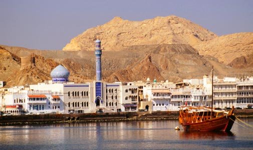 Vista de una de las antiguas mezquitas de Muscat (Omán)